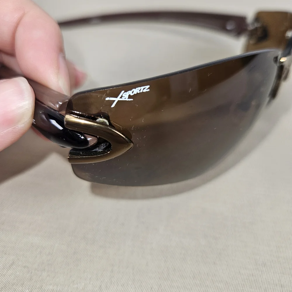 Brown Rimless Men's Sunglasses